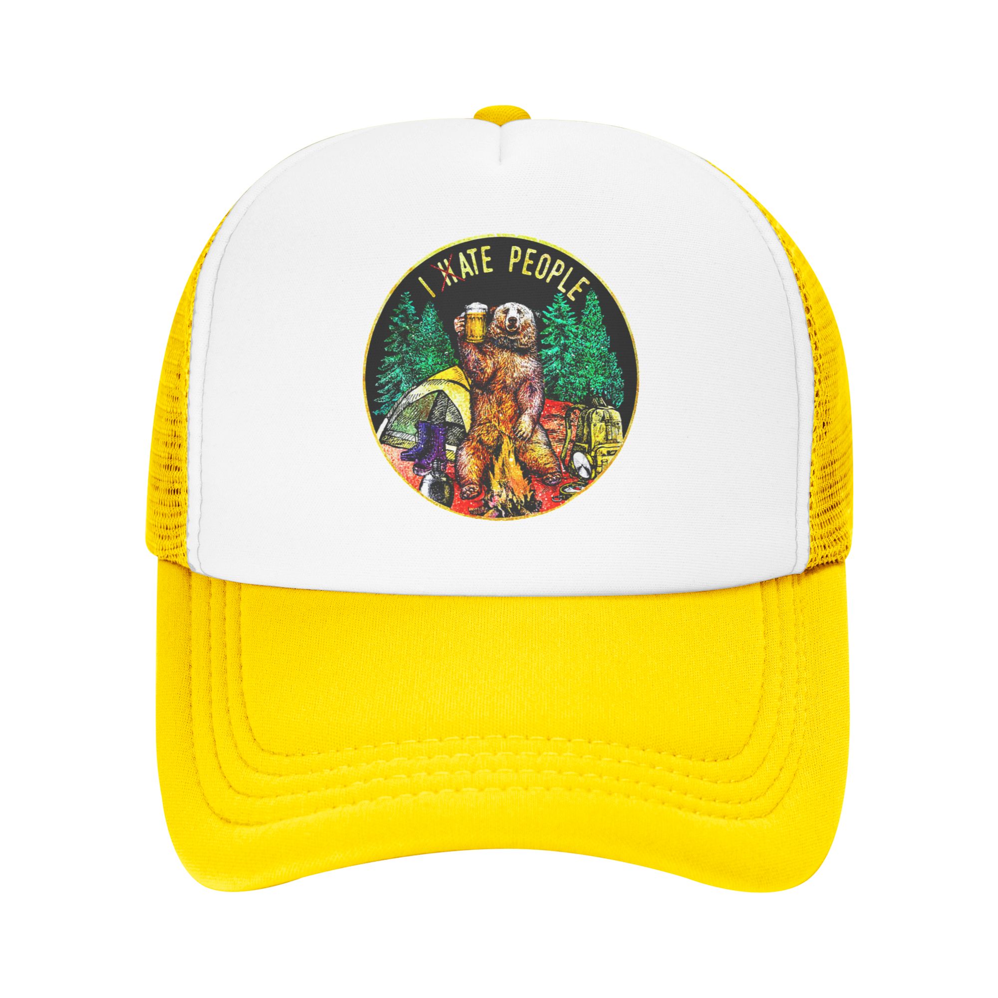 Outdoor Adventure For Adults - I Hate People Bear Camping Baseball